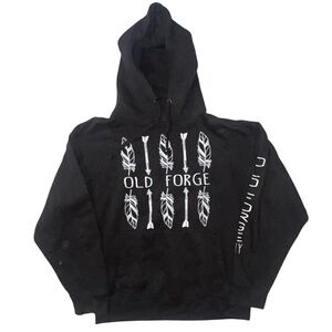 ESV Surf Co Old Forge NY Hooded Sweatshirt Black With White Size Small